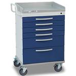 Detecto WC333369BLU WHISPER Anesthesiology Cart 6 Drawers Detecto WC333369BLU WHISP