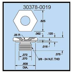 Dillon 30378-0019 Cup Compression Load Fitting for 500 - 1000 lb (500 kg) Capacity Force Gauges