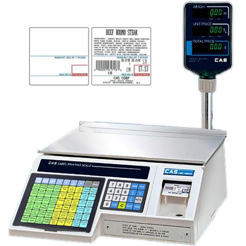 CAS LP-1000NP Pole Scale NTEP, 30 x 0.01 lb w/1 case LST-8020 Labels, 58 x 60 mm