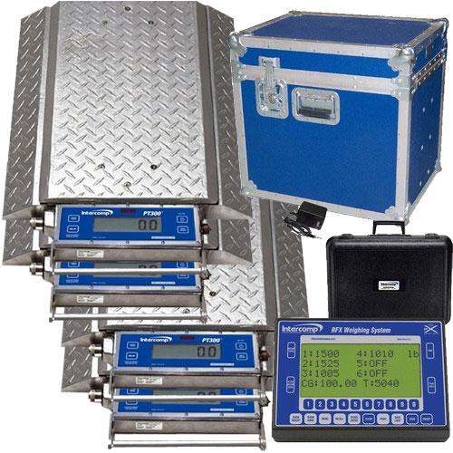 Intercomp PT300 DW, 100111-RFX 4 Scale (Double Wide) Wheel Load Scale System 20,000 x 5lb