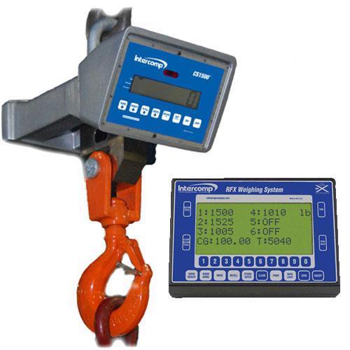 Intercomp CS1500RFX - 184510-RFX LCD Crane Scale w/Handheld RFX Indicator, 2000 x 1 Ib