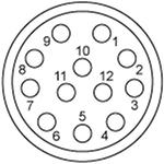 Minebea YCC04-R12M6 12-Pin Round Male 6m