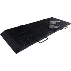 LP Scale LP7628D-2050-1000 Mild Steel 20 x 50 inch LCD Portable Live Stock Scale 1000 x 0.5 lb