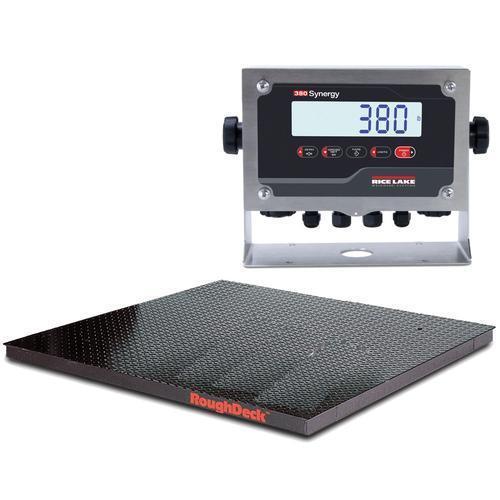 Rice Lake 380-67618 Roughdeck Floor Scale 4 ft x 4 ft Legal for Trade with 380 Indicator - 2000 x 0.5 lb