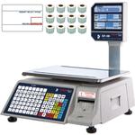 Vision DLP-300-8010 Legal for Trade Price Computing Scale with Column and 1 case of LST-8010 Lables  30 x 0.01 lb and 60 x 0.02 lb