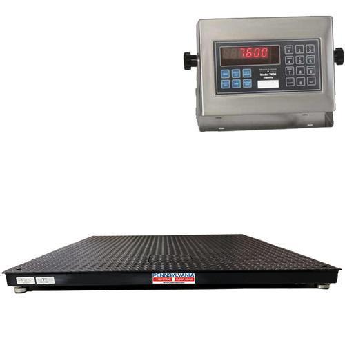 Pennsylvania Scale KEYSTONE-76-5K  4 x 4  ft 6600 Floor Scales Legal for Trade with 7600/4 Indicator 5000 x 1 lb