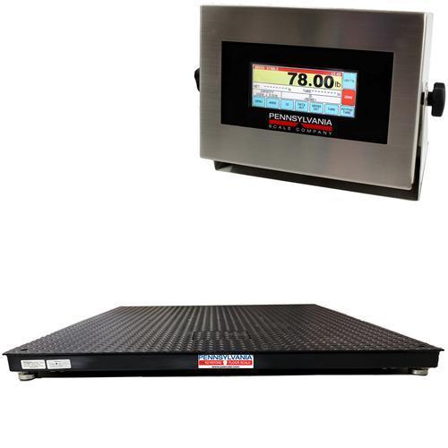 Pennsylvania Scale KEYSTONE-78-5K  4 x 4  ft 6600 Floor Scales Legal for Trade with 7800 Indicator 5000 x 1 lb