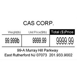 CAS LST-8000B-002 Case of 12 Rolls of  Labels for CAS DT2X-01 Printer