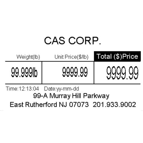 CAS LST-8000B-003 Case of 12 Rolls of  Labels for CAS DT2X-01 Printer