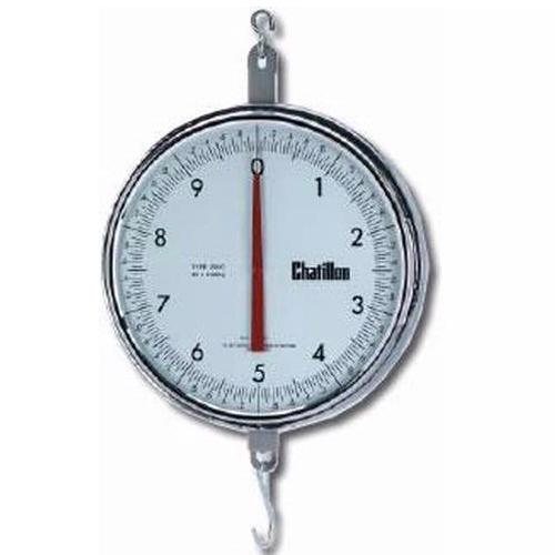 Chatillon 8230DD-T-H Mechanical Hanging 13 inch Scale with Hook, Double Dial, 30 lb x 1/2 oz